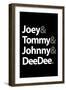 Joey Tommy Johnny and DeeDee Music Poster-null-Framed Premium Giclee Print