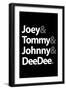 Joey Tommy Johnny and DeeDee Music Poster-null-Framed Premium Giclee Print