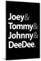 Joey Tommy Johnny and DeeDee Music Poster-null-Mounted Premium Giclee Print