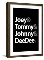 Joey Tommy Johnny and DeeDee Music Poster-null-Framed Art Print