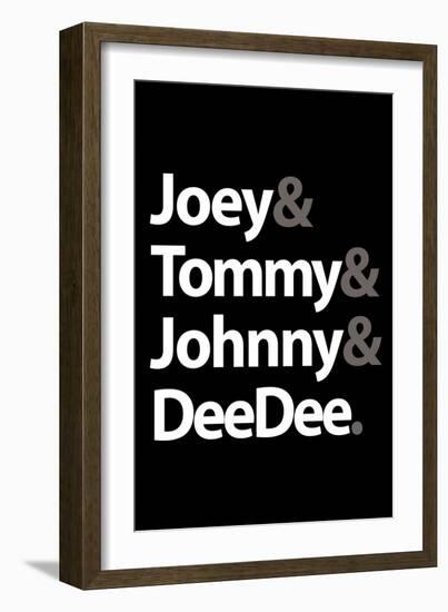 Joey Tommy Johnny and DeeDee Music Poster-null-Framed Art Print