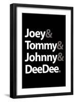 Joey Tommy Johnny and DeeDee Music Poster-null-Framed Art Print