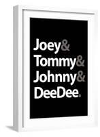 Joey Tommy Johnny and DeeDee Music Poster-null-Framed Art Print