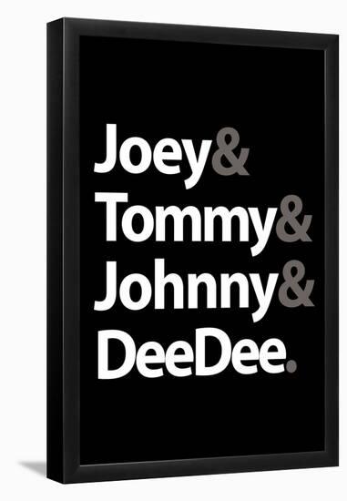 Joey Tommy Johnny and DeeDee Music Poster-null-Framed Poster