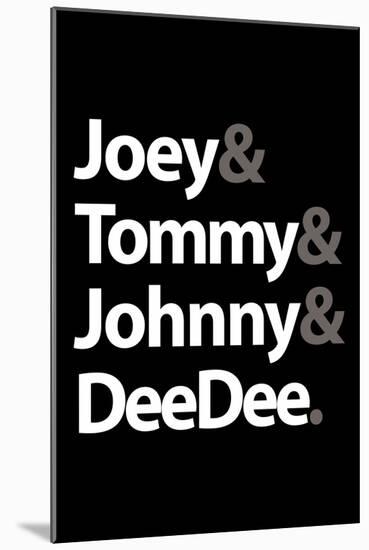 Joey Tommy Johnny and DeeDee Music Poster-null-Mounted Poster