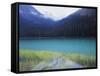 Joffre Lakes Provincial Park, Lower Joffre Lake Color by Glacial Silt-Christopher Talbot Frank-Framed Stretched Canvas