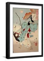 Joganden No Tsuki - Minamoto No Tsunemoto, One Hundred Aspects of the Moon-Yoshitoshi Tsukioka-Framed Premium Giclee Print