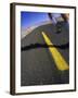 Jogger on Desert Road-Mitch Diamond-Framed Photographic Print