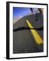 Jogger on Desert Road-Mitch Diamond-Framed Photographic Print