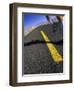 Jogger on Desert Road-Mitch Diamond-Framed Photographic Print