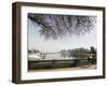 Jogger Running on the Waterfront in Coal Harbour, Vancouver, British Columbia, Canada-Christian Kober-Framed Photographic Print