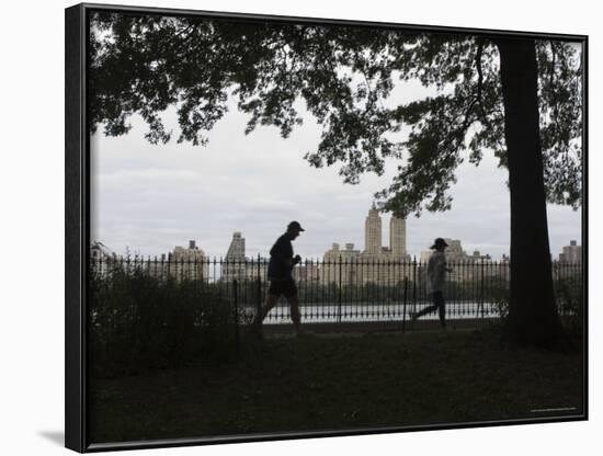 Joggers, Central Park, Manhattan, New York City, New York, USA-Amanda Hall-Framed Photographic Print