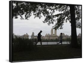 Joggers, Central Park, Manhattan, New York City, New York, USA-Amanda Hall-Framed Photographic Print