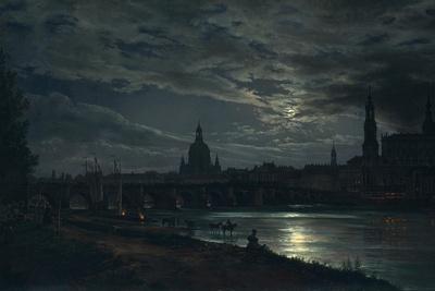 View of Dresden by Moonlight, 1839