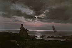 Mother and Child by the Sea, 1840-Johan Christian Dahl-Mounted Giclee Print