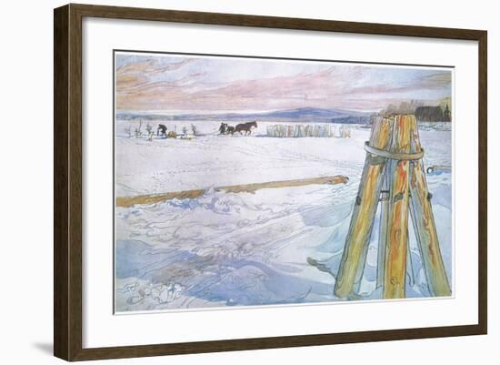 Johan Fetched Brunte (Horse) to Collect Blocks of Ice-Carl Larsson-Framed Giclee Print