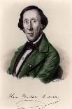 Portrait of Hans Christian Andersen-Johan Frederick Moller-Framed Stretched Canvas