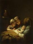 The Little Sleeping Brother-Johan Georg Meyer-Framed Stretched Canvas