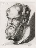 Socrates Greek Philosopher-Johan H. Lips-Framed Stretched Canvas