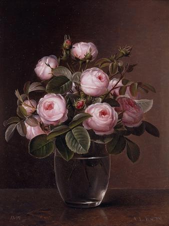 Roses in a Glass Vase, 1842
