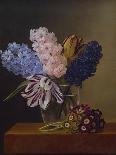 Peonies, Lilac and Primulae on a Marble Ledge-Johan Laurents Jensen-Giclee Print