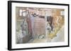 Johana Milking the Cows-Carl Larsson-Framed Giclee Print