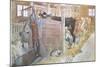 Johana Milking the Cows-Carl Larsson-Mounted Giclee Print