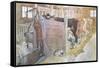 Johana Milking the Cows-Carl Larsson-Framed Stretched Canvas