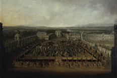 Carnival in Dresden-Johann Alexander Thiele-Framed Stretched Canvas