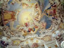 The Last Judgement, Ceiling Painting from the Flattened Dome of the Church (Stucco)-Johann Baptist Zimmermann-Giclee Print