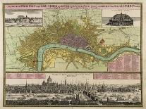 Map and Prospect of London, C.1710-Johann Baptista Homann-Giclee Print