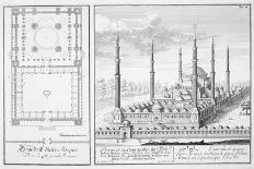 Plan and View of the Blue Mosque-Johann Bernhard Fischer Von Erlach-Giclee Print