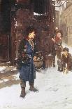 Fun and Games in the Snow-Johann F.j. Hintze-Stretched Canvas