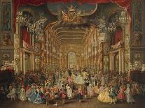 Arrival of Prince Maximilian in Kolhmarkt Square in Bonn in 1784-Johann Franz Rousseau-Giclee Print