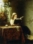 A Girl Reading; Das Lesende Madchen, 1871-Johann Georg Meyer-Giclee Print