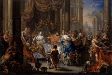 Fountain scene in front of a palace, c.1730-Johann Georg Platzer-Giclee Print