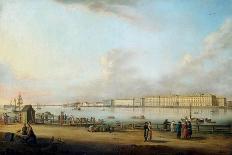 View of the Winter Palace of the Vasilyevsky Island, 1796-Johann Georg Von Mayr-Framed Stretched Canvas