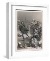 Johann Goethe Goethe Ice-Skating in Frankfurt Germany-J.l. Raab-Framed Art Print