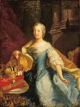 Portrait of Empress Maria Theresa, 1749-Johann-Gottfried Auerbach-Framed Giclee Print