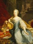 Portrait of the Empress Maria-Theresa, 1749-Johann Gottfried Auerbach-Stretched Canvas