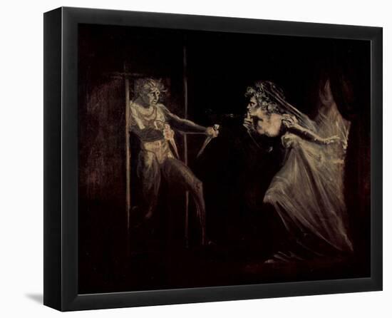 Johann Heinrich Fussli (Lady Macbeth takes the daggers opposite) Art Poster Print-null-Framed Poster