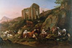 Roman Landscape with Cattle and Shepherds, 1676-Johann Heinrich Roos-Giclee Print