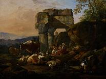 Roman Landscape with Cattle and Shepherds, 1676-Johann Heinrich Roos-Giclee Print