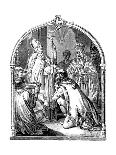 Baptism of Saxon Leader Widukind, 1840-Johann Jakob Kirchhoff-Giclee Print