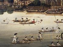 Boat Races and Goose Game on Ill River in Strasbourg, 1665-Johann Jakob Walther-Framed Stretched Canvas