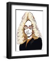 Johann Joseph Fux, Austrian composer colour caricature-Neale Osborne-Framed Giclee Print