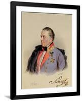 Johann Joseph Wenzel, Count Radetzky-Josef Nikolaus Kriehuber-Framed Giclee Print