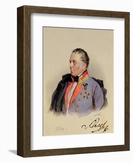 Johann Joseph Wenzel, Count Radetzky-Josef Nikolaus Kriehuber-Framed Giclee Print