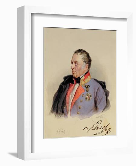 Johann Joseph Wenzel, Count Radetzky-Josef Nikolaus Kriehuber-Framed Giclee Print