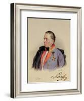 Johann Joseph Wenzel, Count Radetzky-Josef Nikolaus Kriehuber-Framed Giclee Print